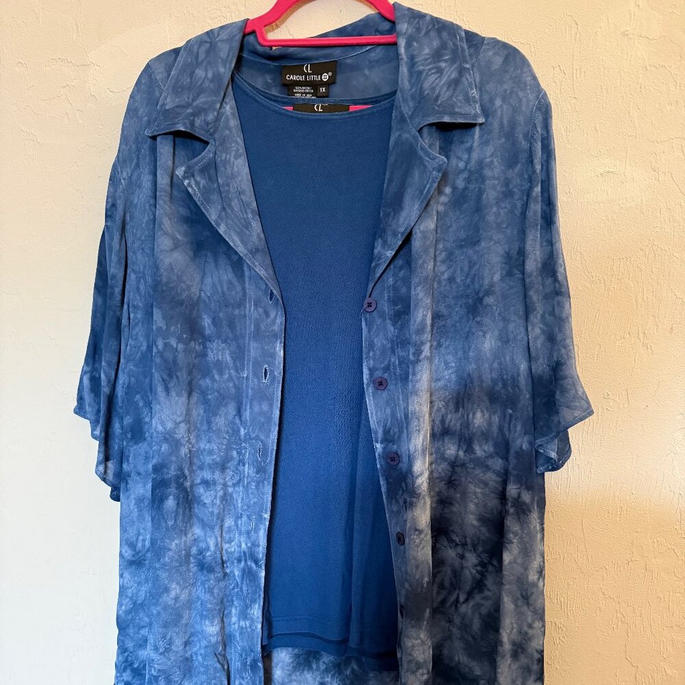 Carole Little 2 Piece Button Top, 1X